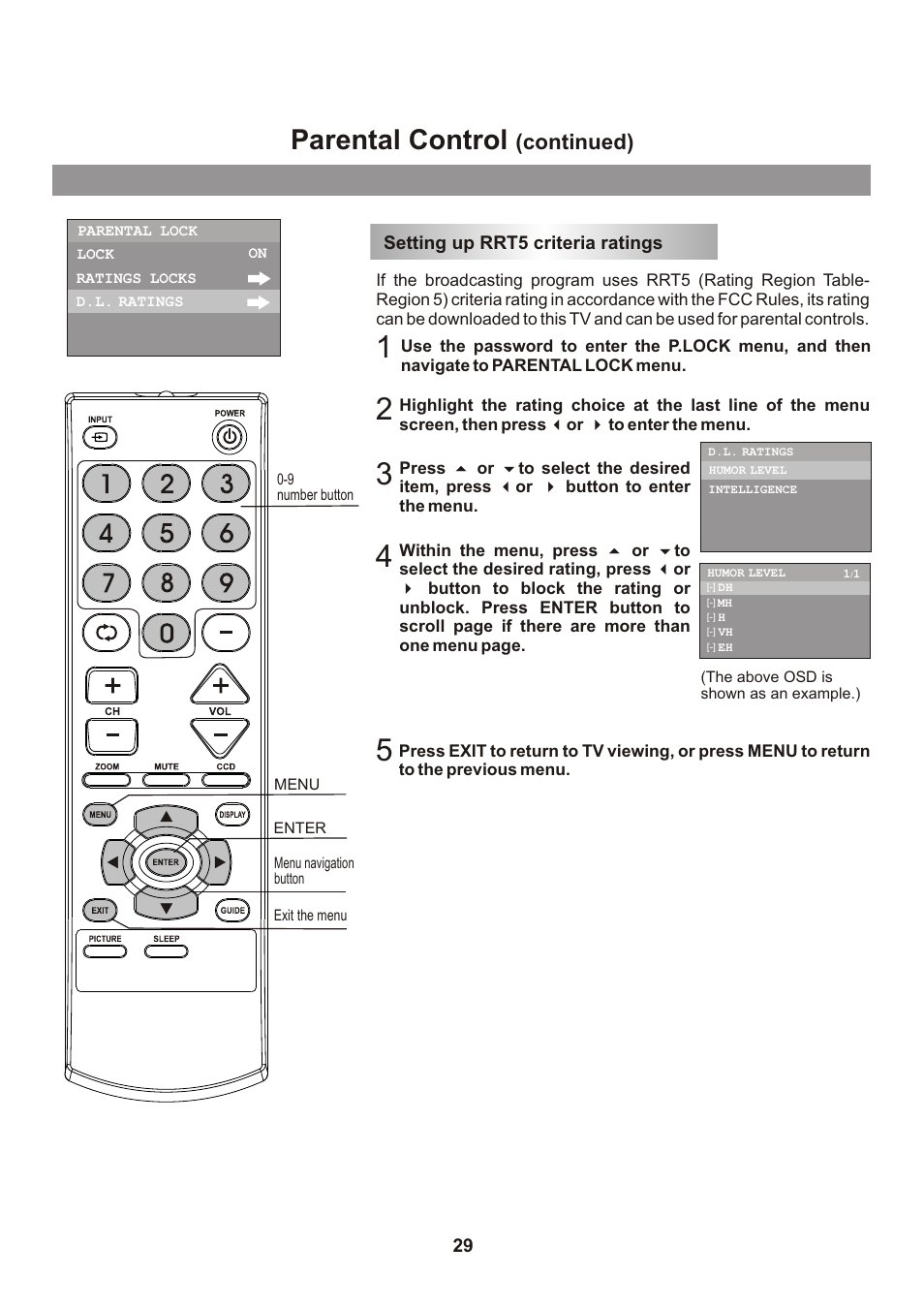 页面 31, Parental control, Continued) | Memorex mt2026D User Manual | Page 31 / 71