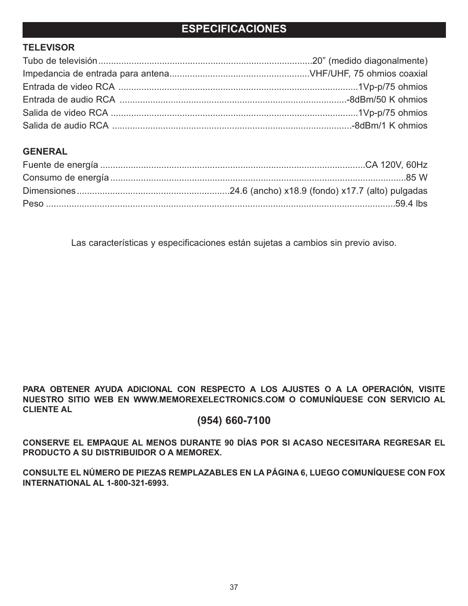 Memorex MT2025D User Manual | Page 75 / 76