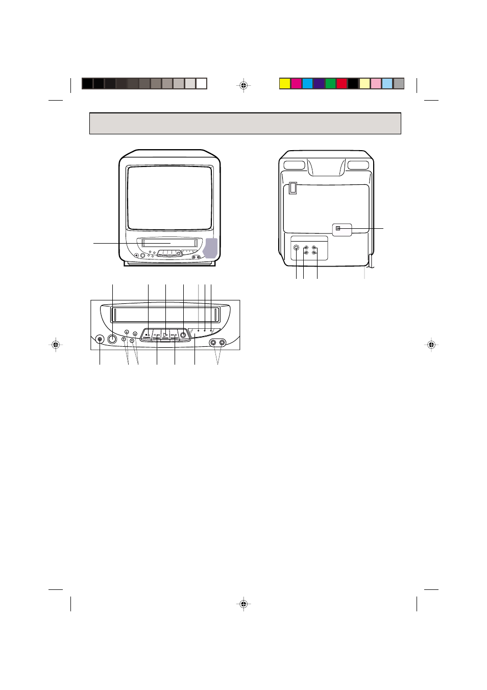 Location of controls, Rear front, Description of controls | Memorex MVT2140 User Manual | Page 8 / 29