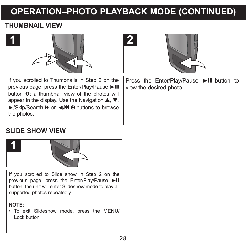 Operation–photo playback mode (continued) | Memorex MMP8568-SPT User Manual | Page 29 / 92