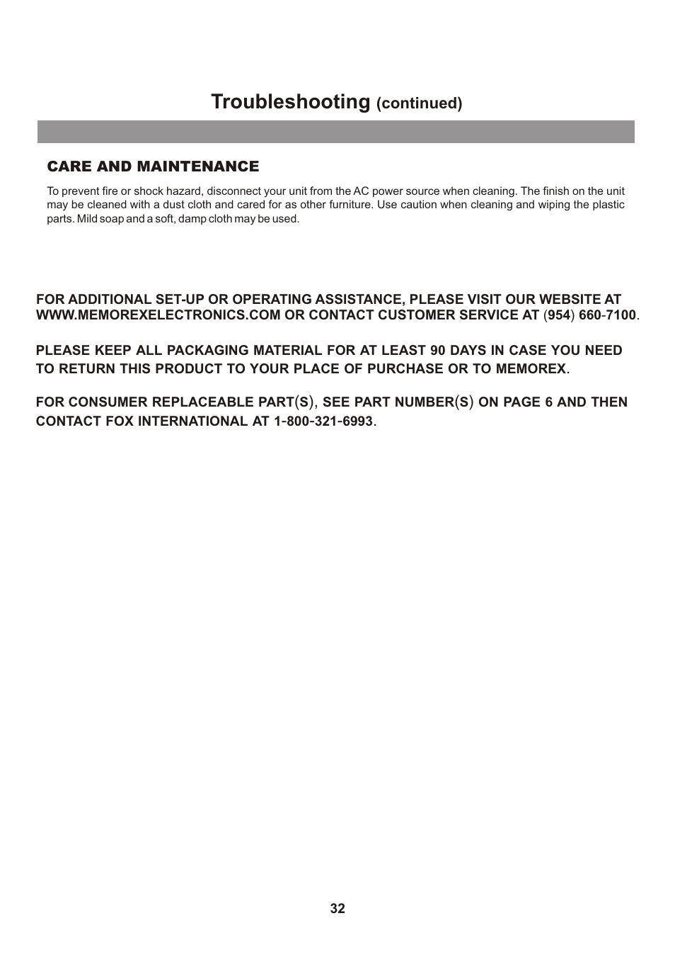 Troubleshooting | Memorex Flat Screen Tv User Manual | Page 34 / 71