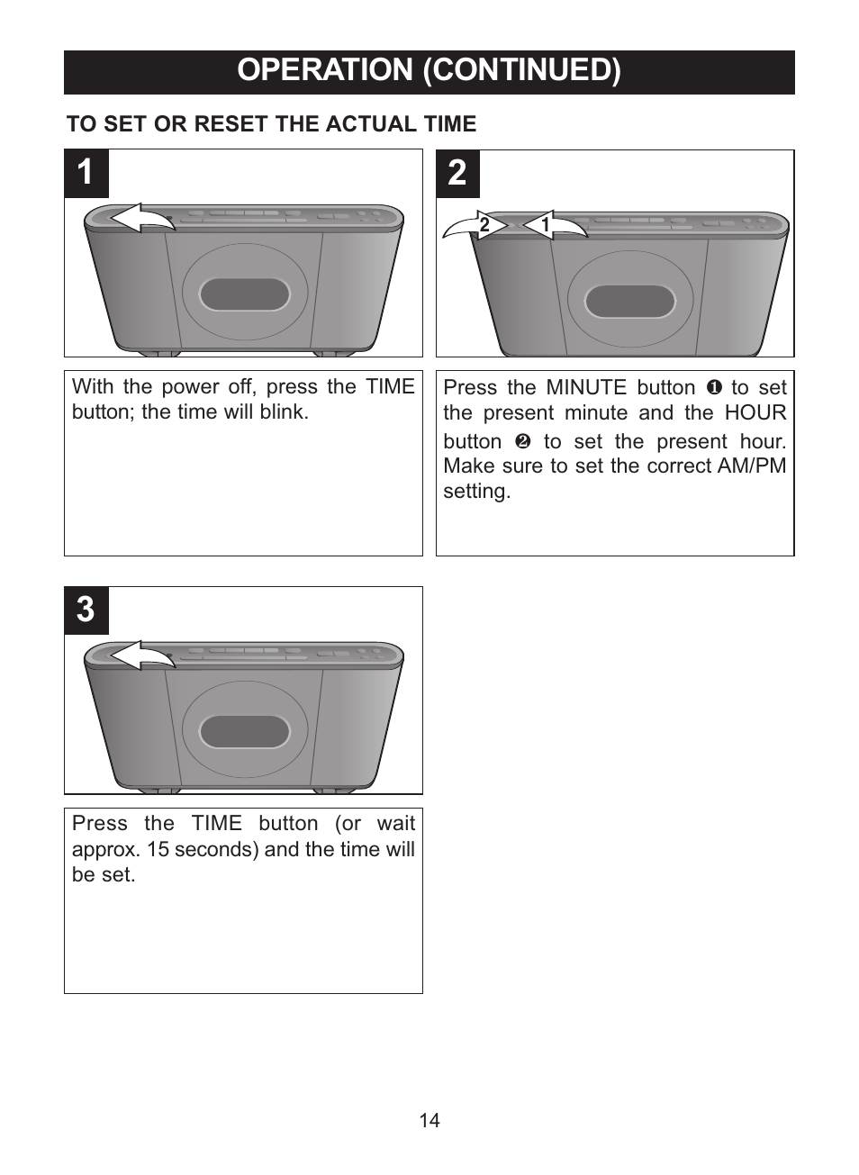 Operation (continued) | Memorex MC7101 User Manual | Page 15 / 22
