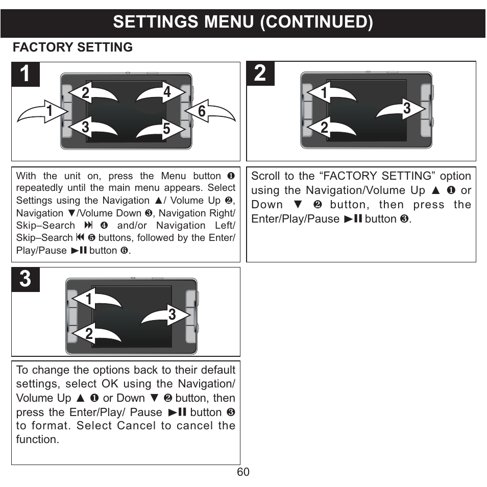 Settings menu (continued) | Memorex MMP9008 User Manual | Page 61 / 142