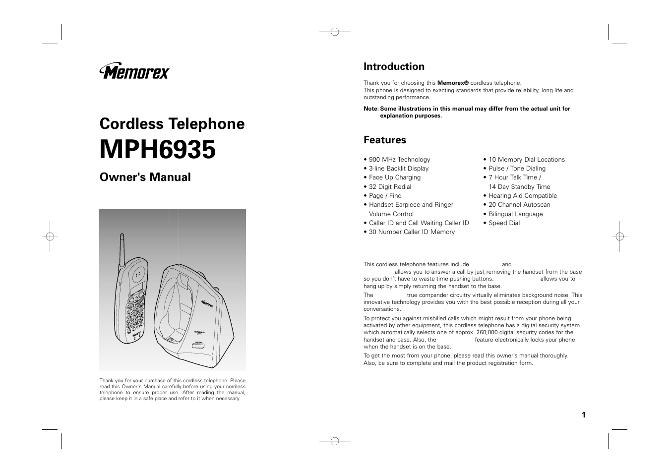 Memorex MPH6935 User Manual | 40 pages
