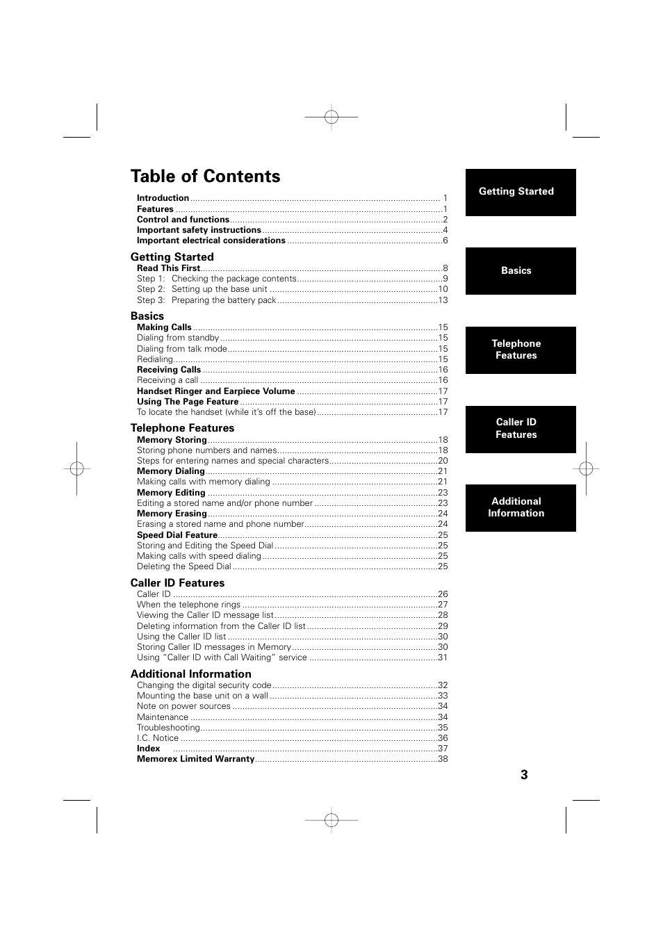 Memorex MPH6935 User Manual | Page 3 / 40