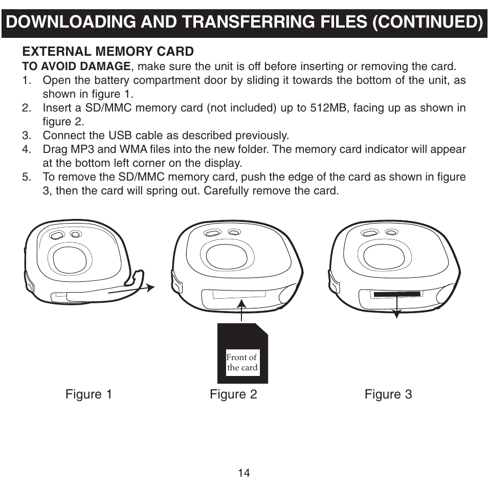 Downloading and transferring files (continued) | Memorex MMP8500 User Manual | Page 15 / 32