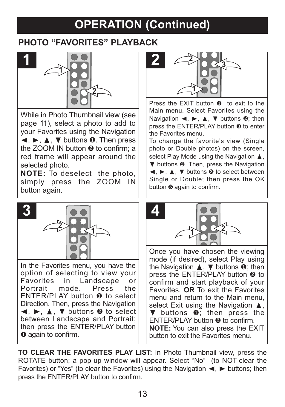 Operation (continued) | Memorex portable user User Manual | Page 13 / 21