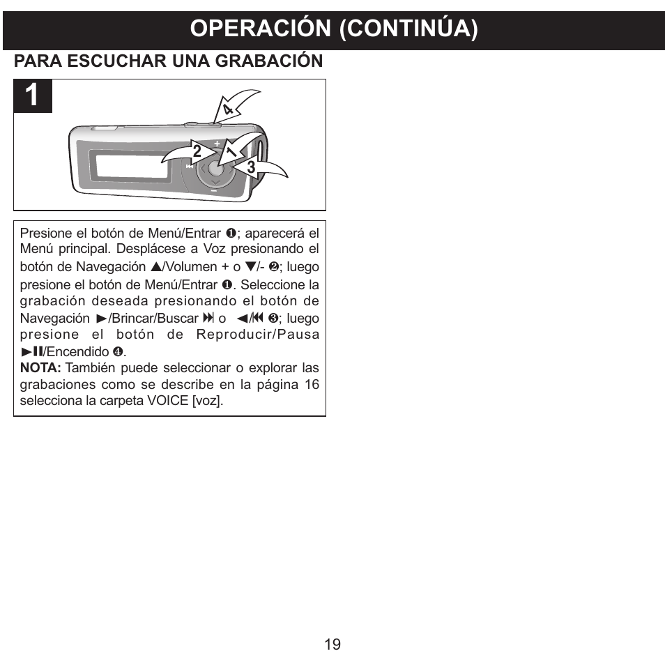 Operación (continúa) | Memorex MMP3780 User Manual | Page 56 / 74