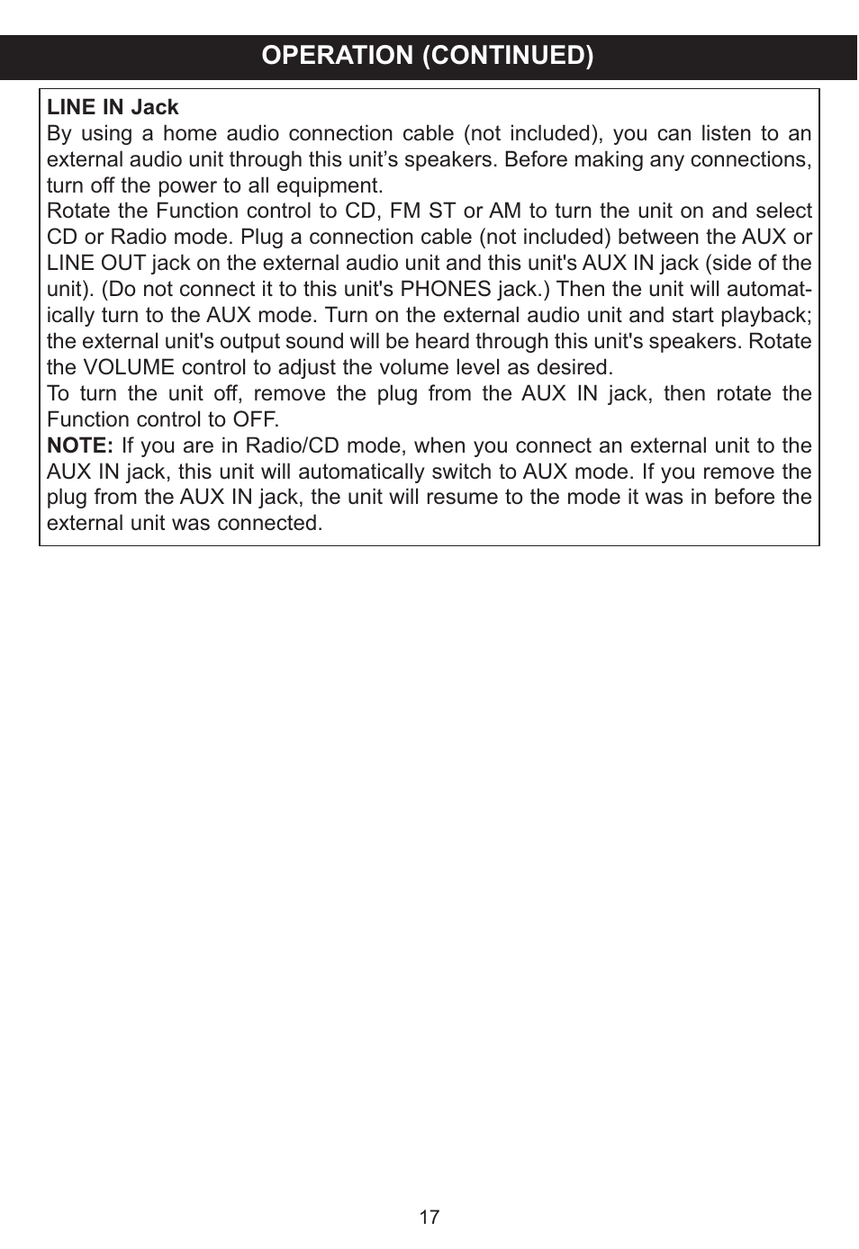 Operation (continued) | Memorex MP3142 User Manual | Page 18 / 22