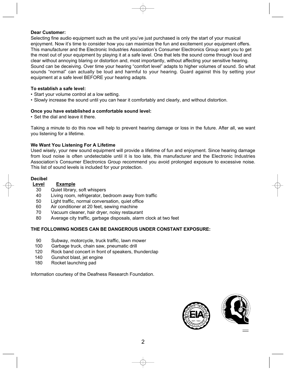 Listening | Memorex MP3126 User Manual | Page 3 / 17