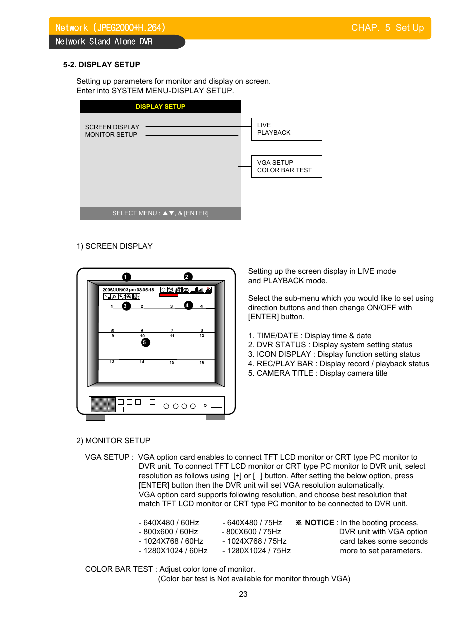 Chap. 5 set up | Memorex DVR H264 User Manual | Page 24 / 73
