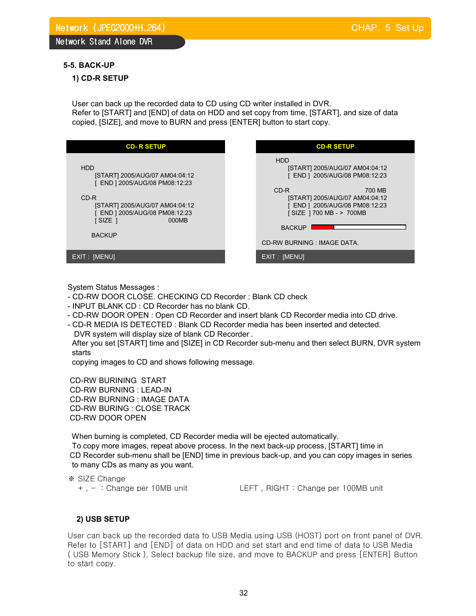 Chap. 5 set up | Memorex DVR H264 User Manual | Page 33 / 73
