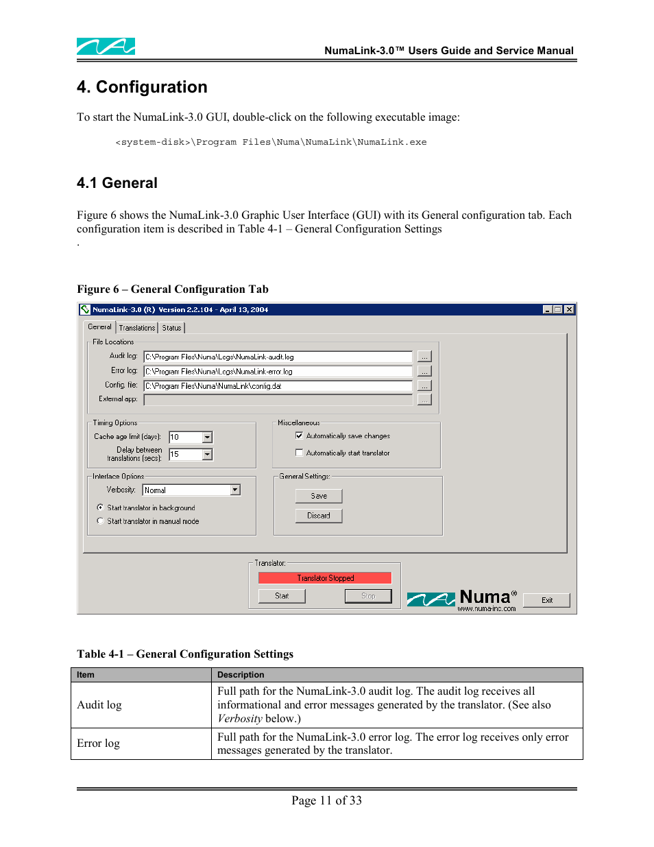 Configuration, 1 general | Me Inc NumaLink-3.0 User Manual | Page 12 / 33