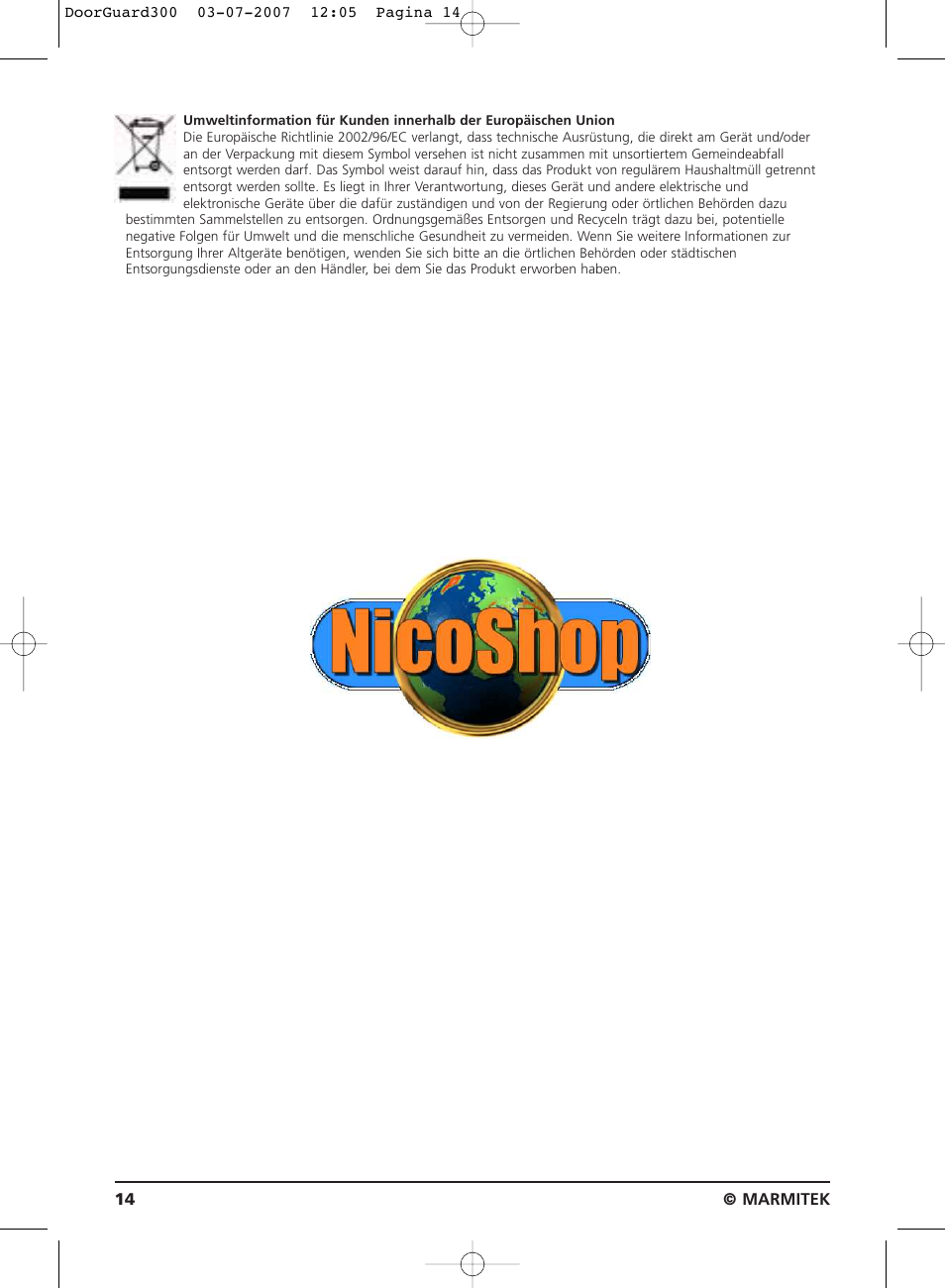 Marmitek DoorGuard 300 User Manual | Page 14 / 40