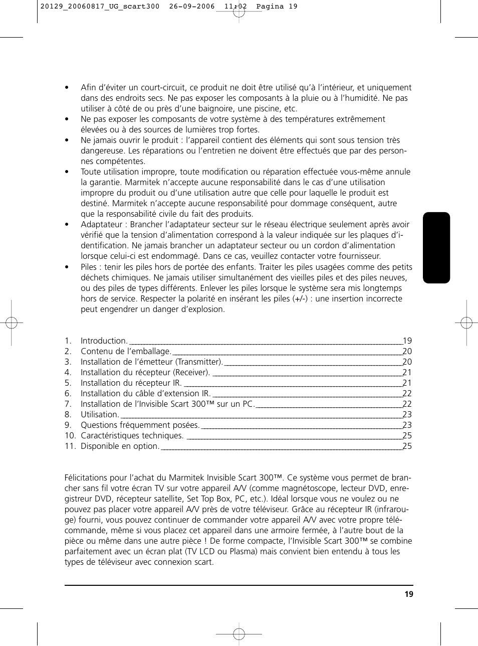 Guide utilisateur | Marmitek 300 User Manual | Page 18 / 51