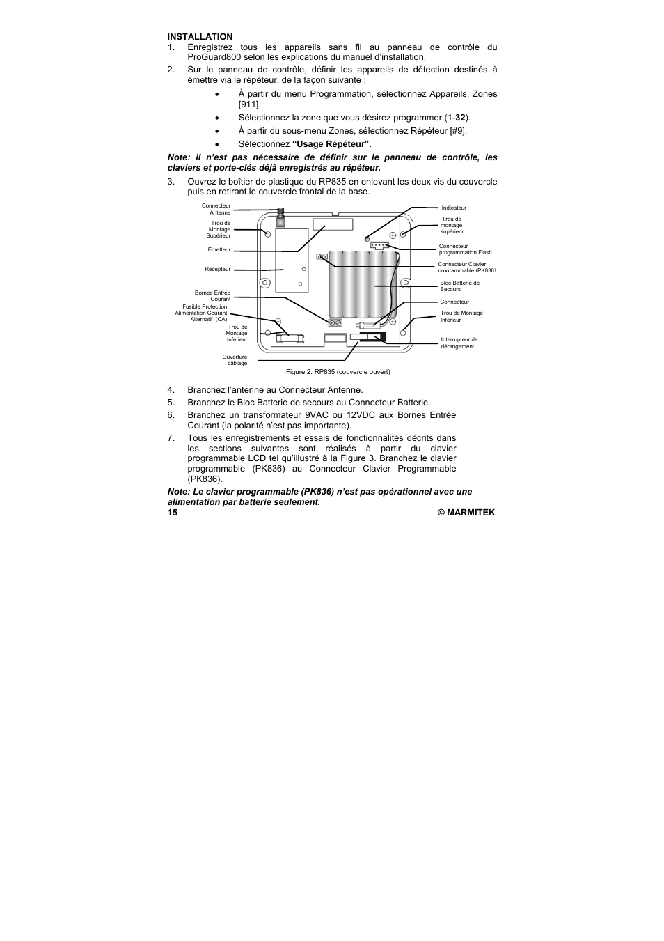 Marmitek PROGUARD800 Series RP835 User Manual | Page 15 / 40