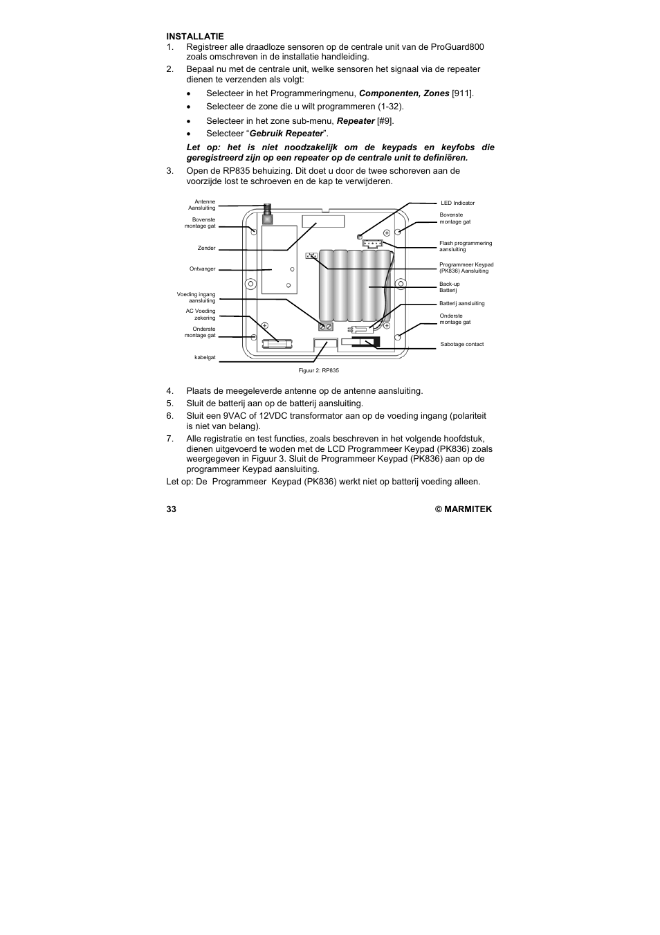 Marmitek PROGUARD800 Series RP835 User Manual | Page 33 / 40