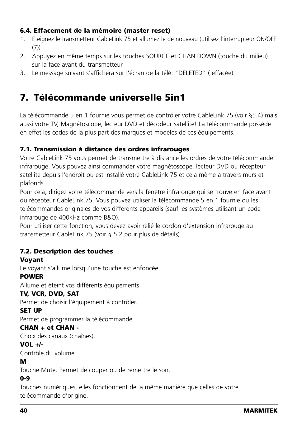 Télécommande universelle 5in1 | Marmitek 20041 User Manual | Page 40 / 68