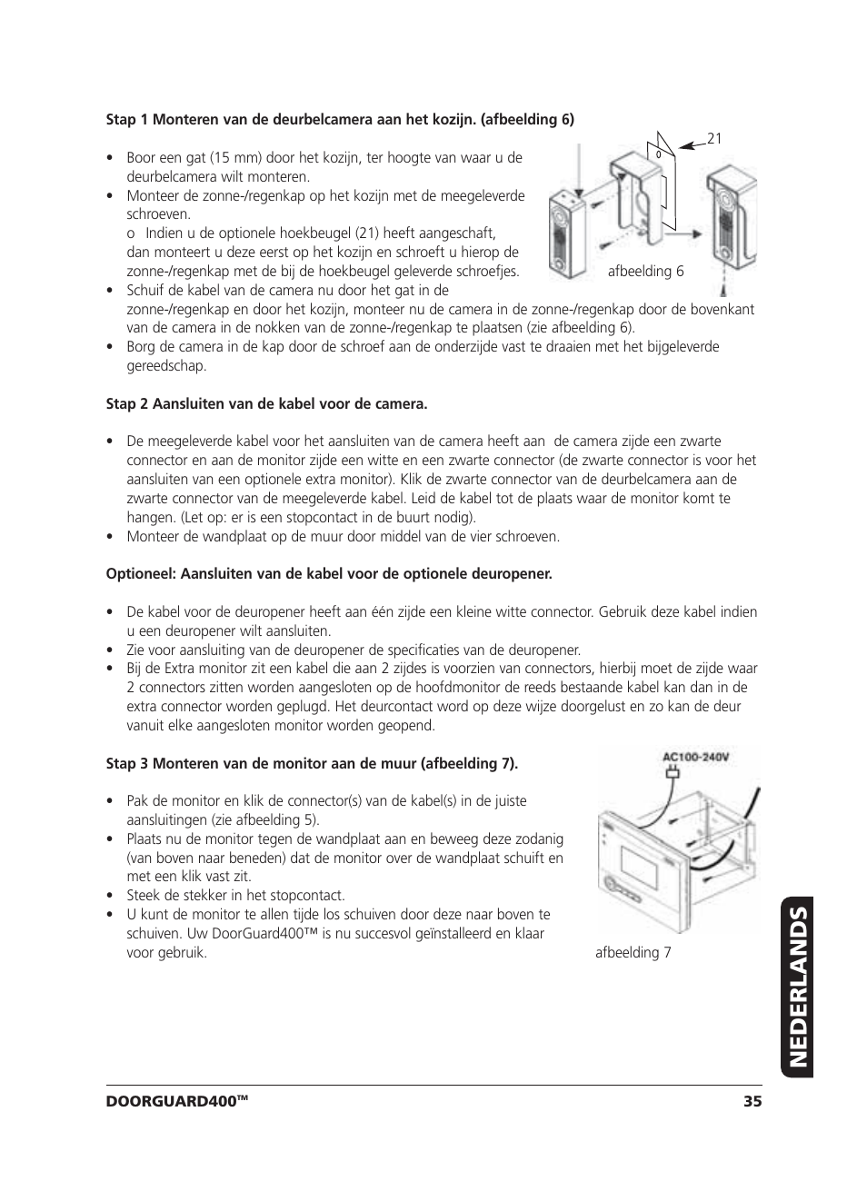Nederlands | Marmitek VIDEO DOORPHONE User Manual | Page 35 / 40