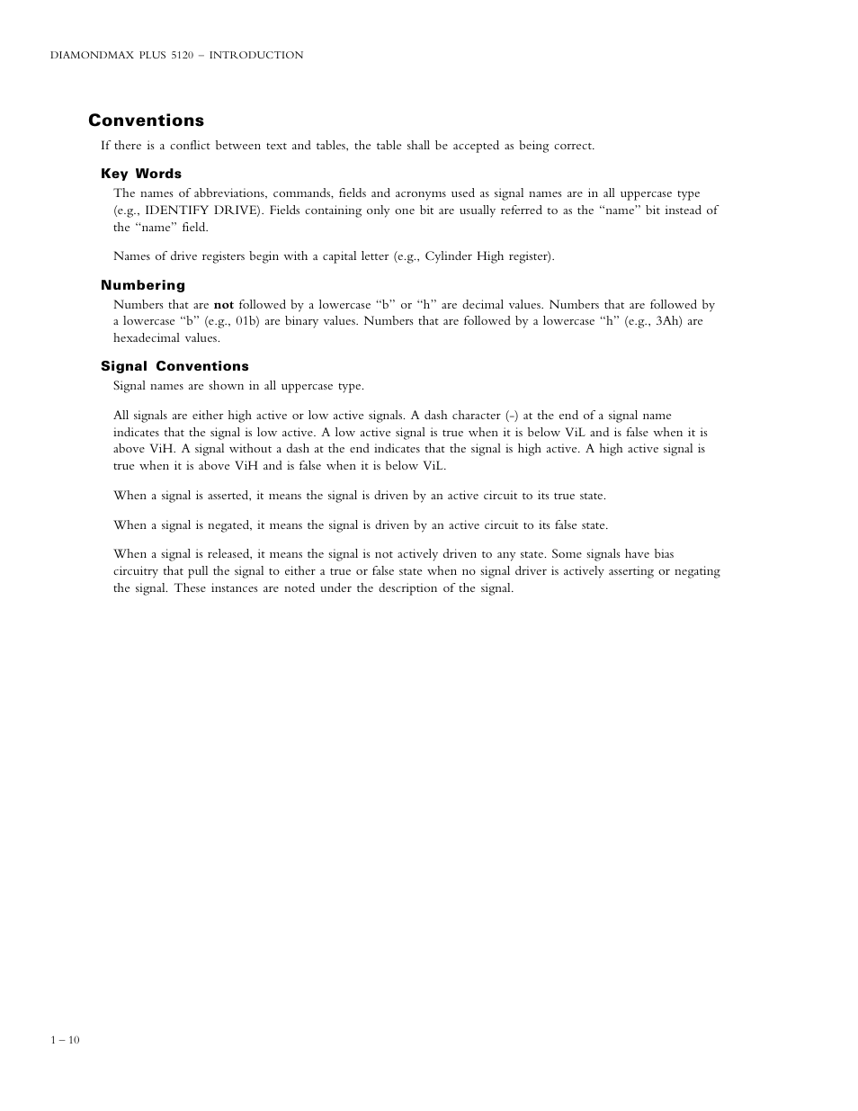 Conventions | Maxtor DIAMONDMAXTM PLUS 5120 92048D8 User Manual | Page 11 / 71