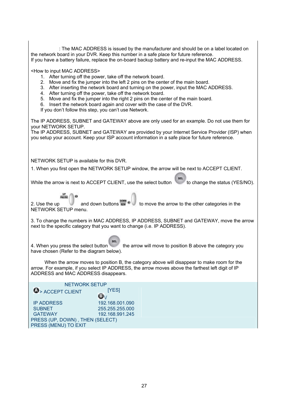 Maxtor 4-Channel DVR (Digital Video Recorder) User Manual | Page 27 / 69