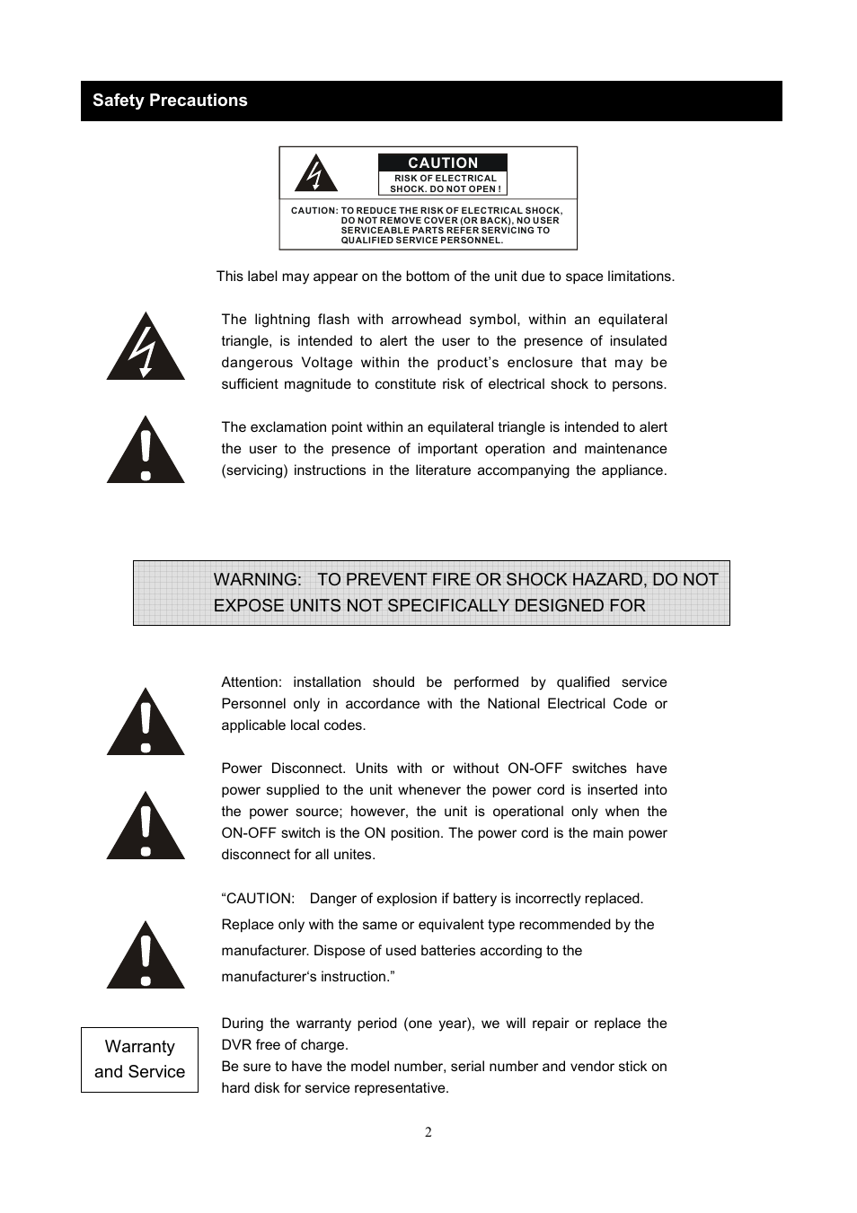 Maxtor 1 16 Channel Digital Video Recorder User Manual | Page 2 / 67
