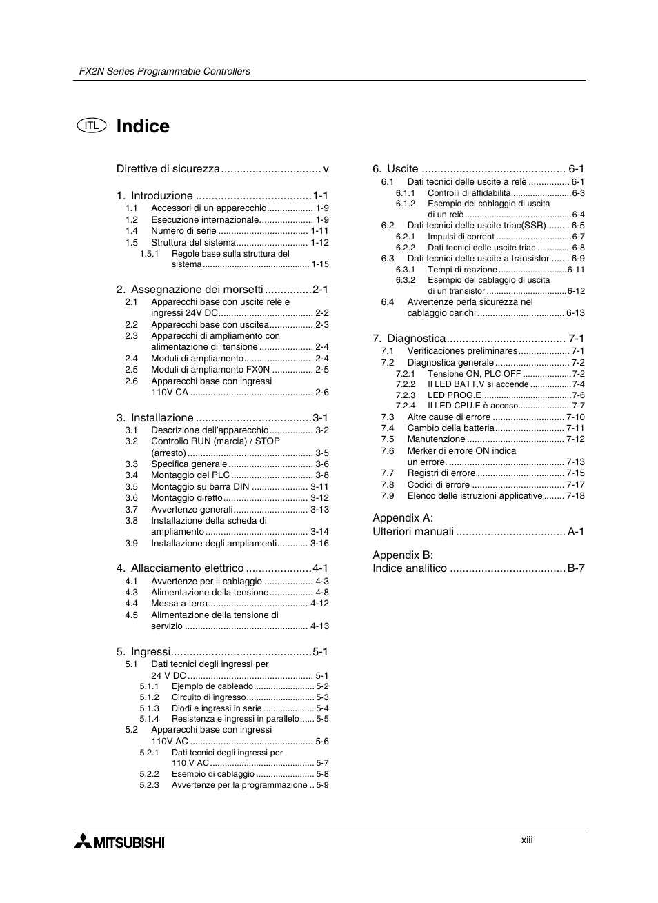 Indice | Mitsumi electronic FX2N User Manual | Page 15 / 130