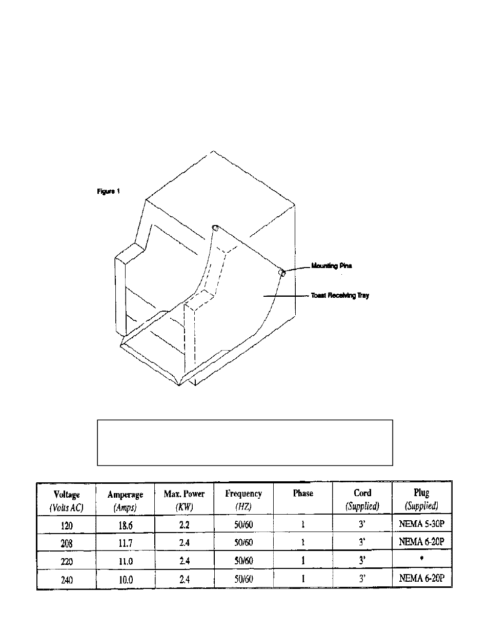 Installation instructions, Electrical specification, Warning | Merco Savory RB-33VS User Manual | Page 2 / 4