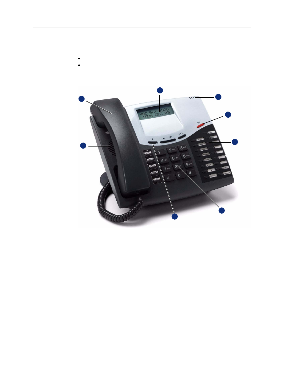 About your phone | Mitel M I T E L 8620 User Manual | Page 16 / 74