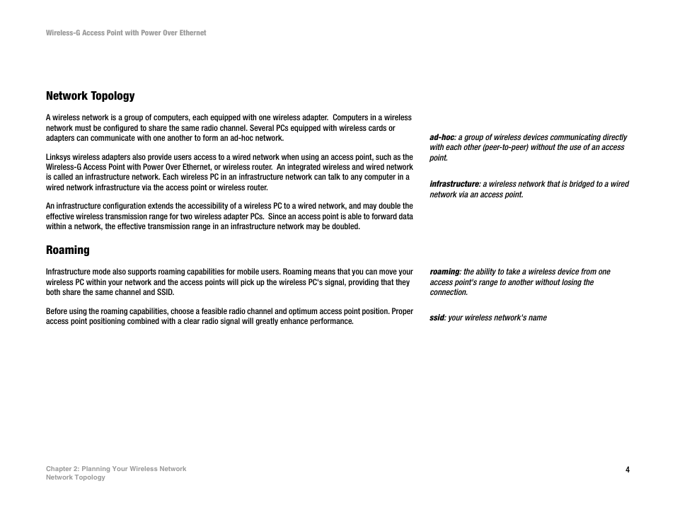 Chapter 2: planning your wireless network | Mitel WAP54GP User Manual | Page 10 / 68