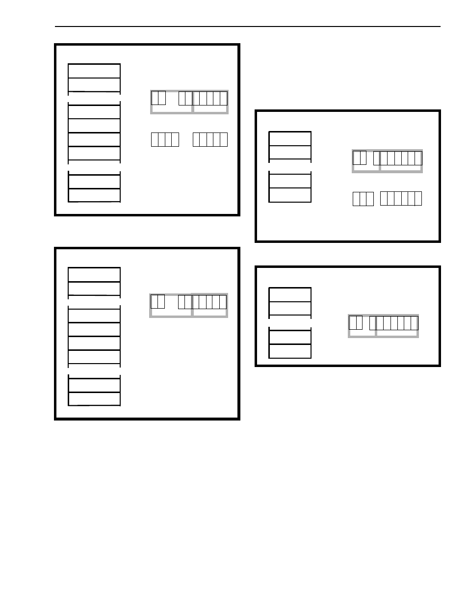 Figure 12a - 2.048 mbps add/drop mode tpdm address, Figure 12b - 2.048 mbps add/drop mode rpcm address, 096 mbps mode | Figure 13a - 4.096 mbps tpdm addressing, Figure 13b - 4.096 mbps rpcm addressing, 192 mbps mode, Preliminary information | Mitel DISTRIBUTED HYPERCHANNEL MT90840 User Manual | Page 19 / 50