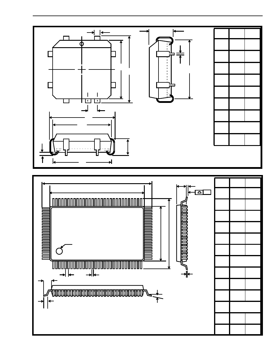 D1/e1, D2/e2, 050 bsc | 27 bsc), Figure 36 - 84 plcc mechanical drawing, 26 nominal, 65) nominal, 077 nominal, 95) nominal, Figure 37 - 100 pin pqf mechanical drawing | Mitel DISTRIBUTED HYPERCHANNEL MT90840 User Manual | Page 49 / 50