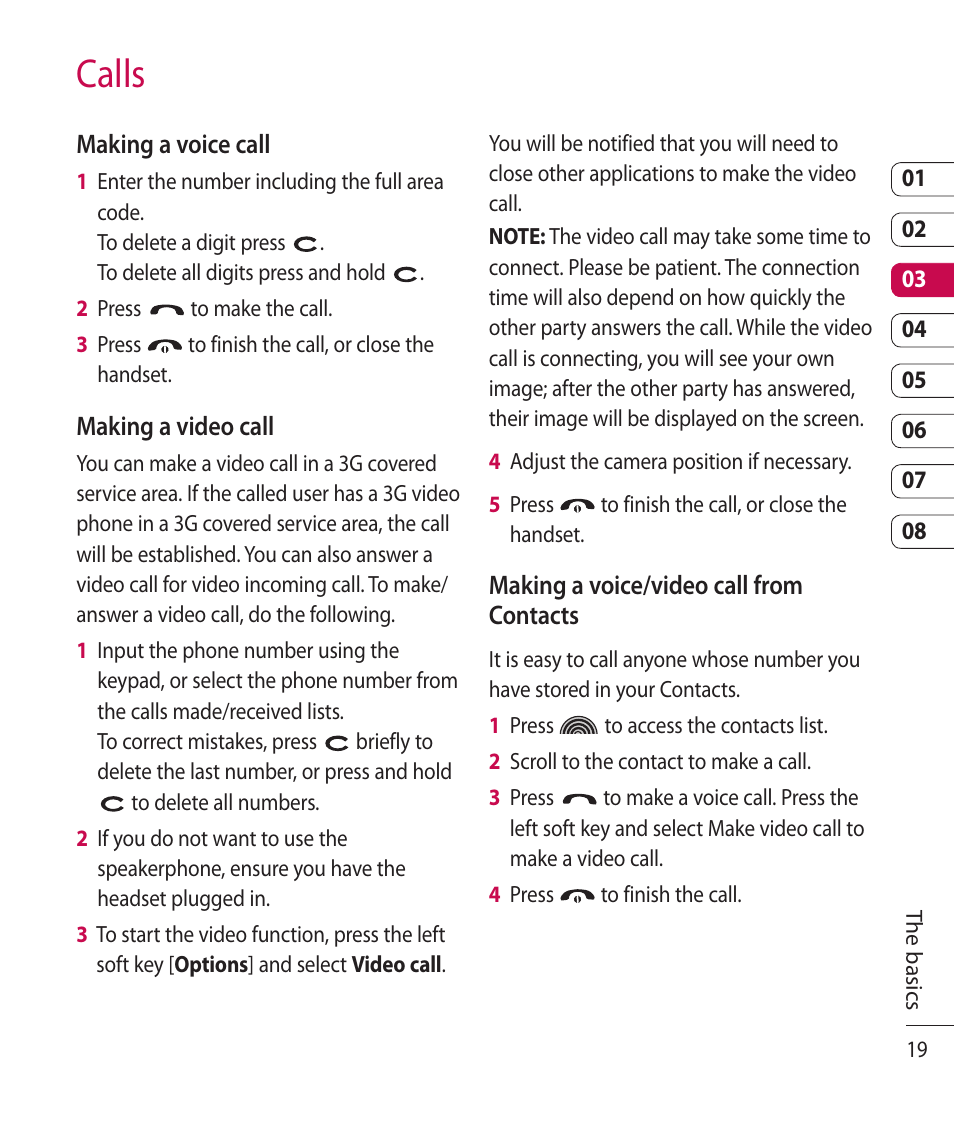Calls | Mitel KF750 User Manual | Page 19 / 90