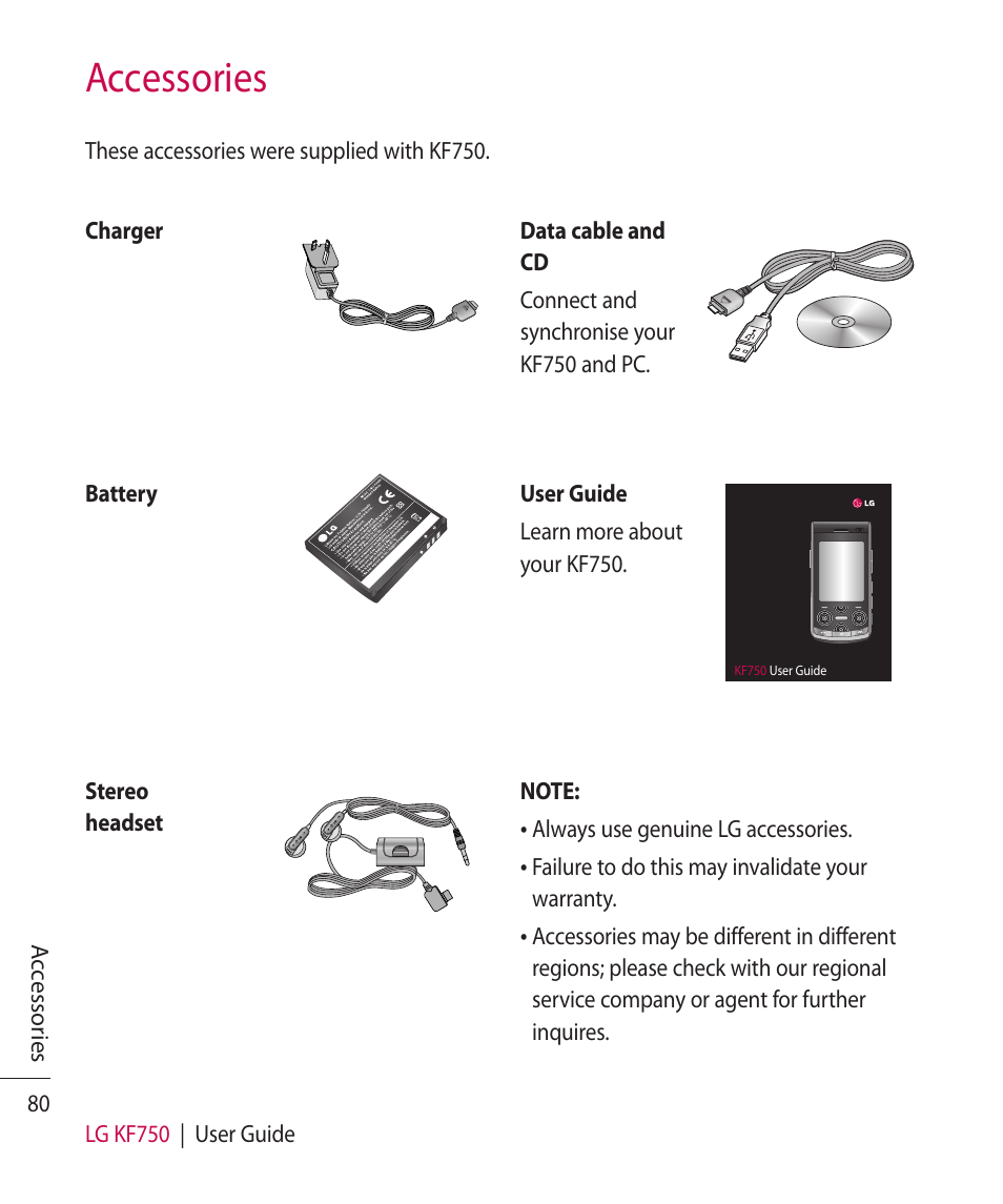 Accessories | Mitel KF750 User Manual | Page 80 / 90