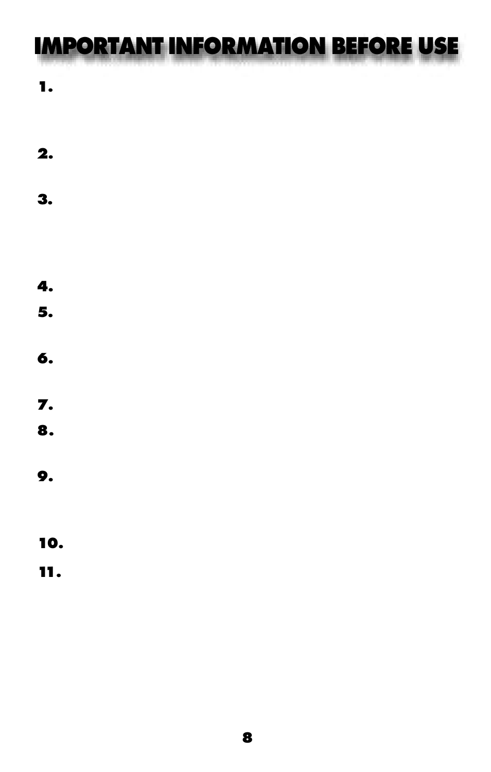 Important information before use | MABIS/Duro-Med 04-255-001 User Manual | Page 10 / 28
