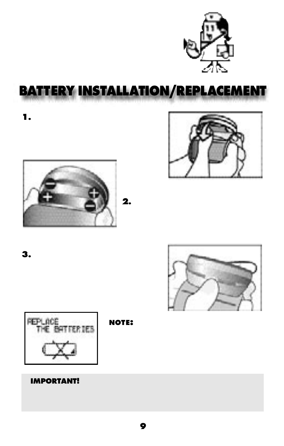 Battery installation/replacement | MABIS/Duro-Med 04-255-001 User Manual | Page 11 / 28