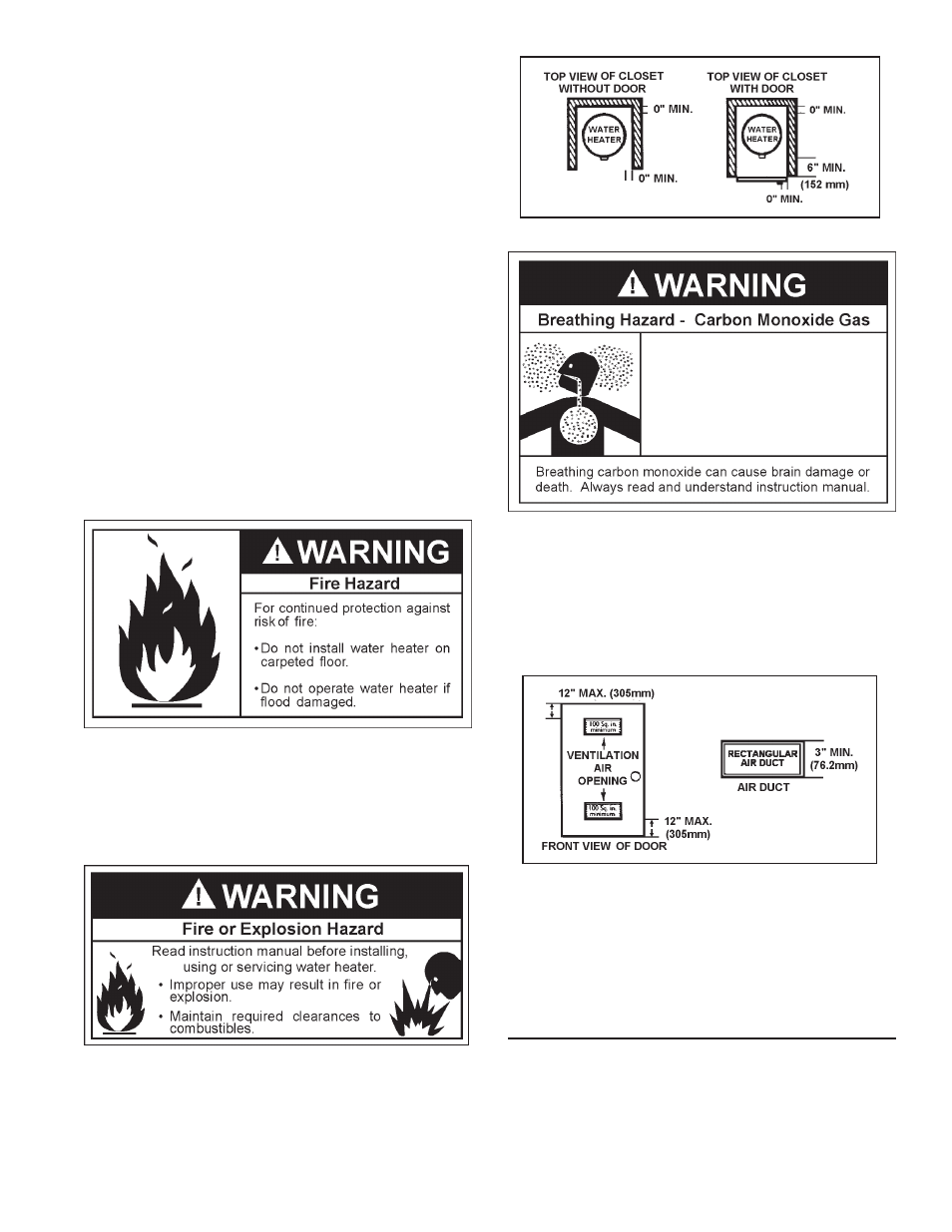Combustion air and ventilation | Maytag HRN31250P User Manual | Page 11 / 48