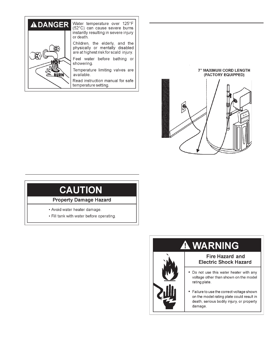 Filling the water heater, Wiring | Maytag HRN31250P User Manual | Page 17 / 48