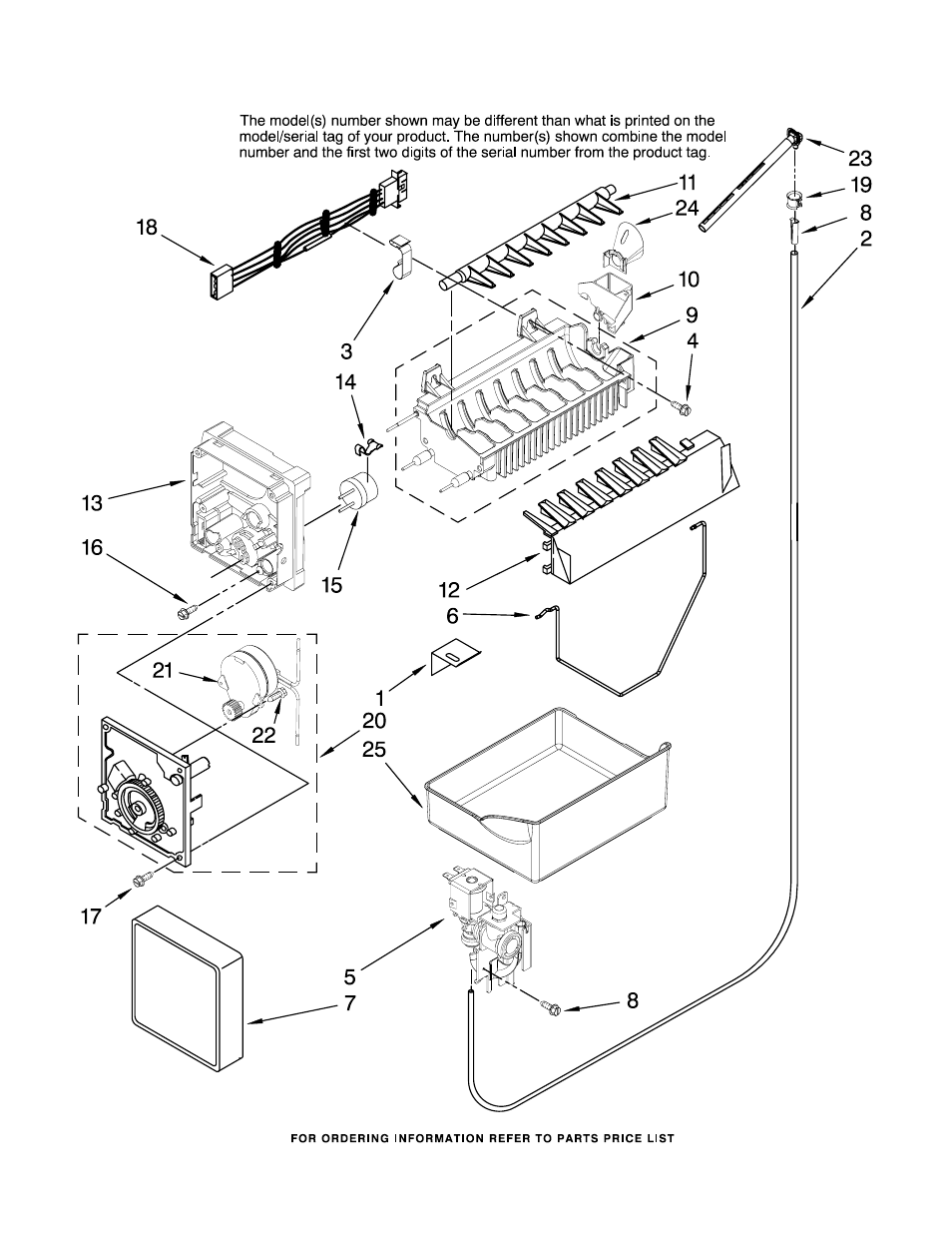 Icemaker, Icemaker parts | Maytag MBF2254HEQ14 User Manual | Page 13 / 15
