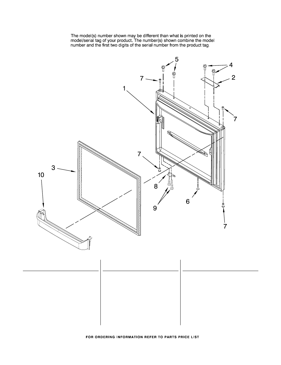 Freezer door, Freezer door parts | Maytag MBF2254HEQ14 User Manual | Page 5 / 15