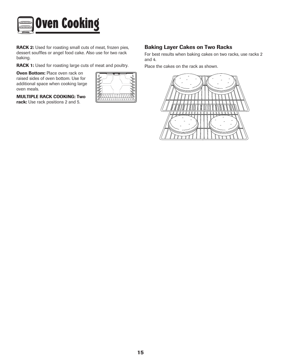 Oven cooking | Maytag AGR5735QDB User Manual | Page 16 / 24