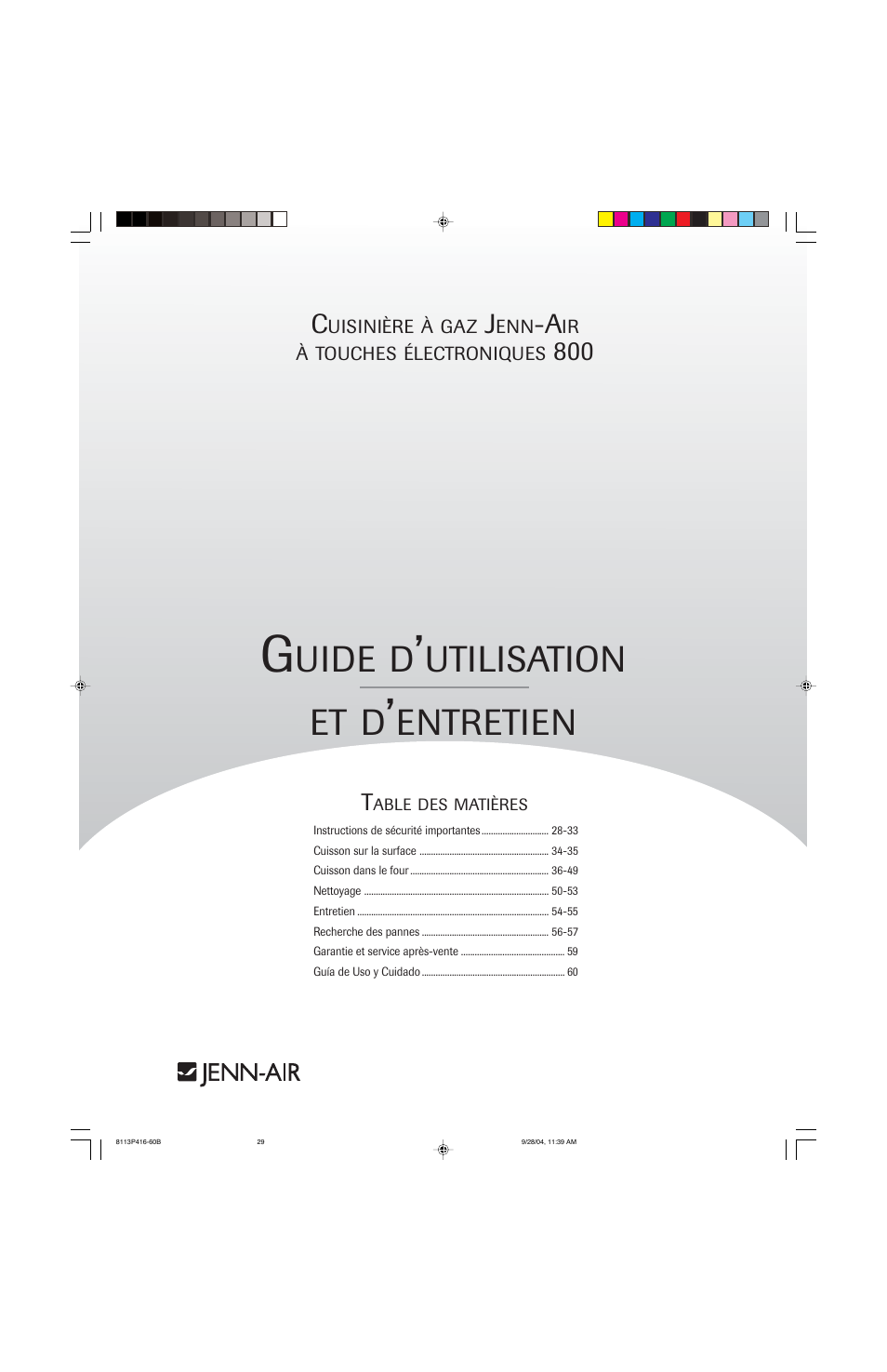 Uide, Utilisation et, Entretien | Maytag AES5730BAB User Manual | Page 29 / 92