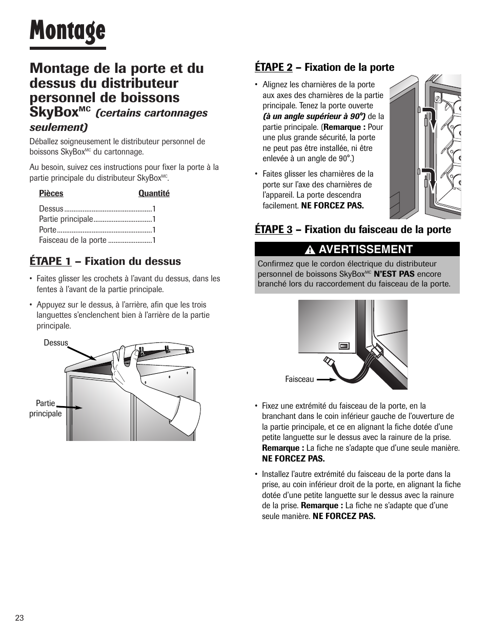 Montage | Maytag MBV1976AA User Manual | Page 24 / 48