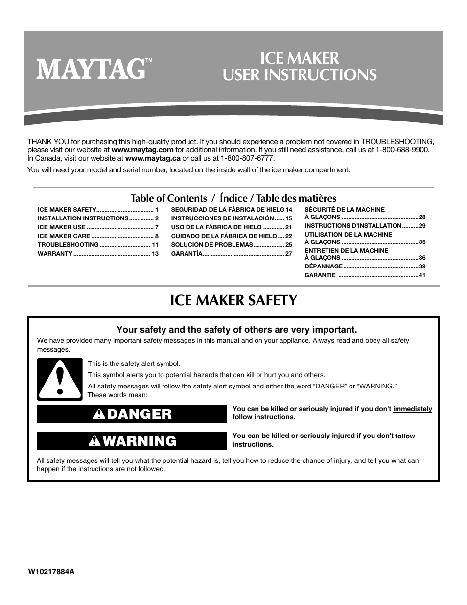 Maytag MIM1554WRS User Manual | 42 pages