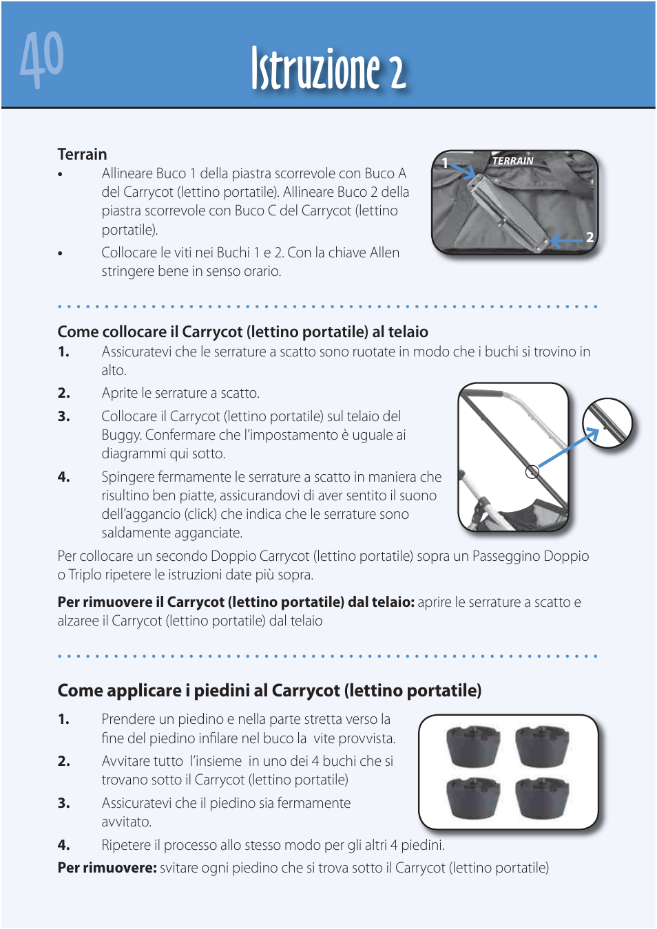 Istruzione 2 | Mountain Buggy Carrycot User Manual | Page 42 / 75