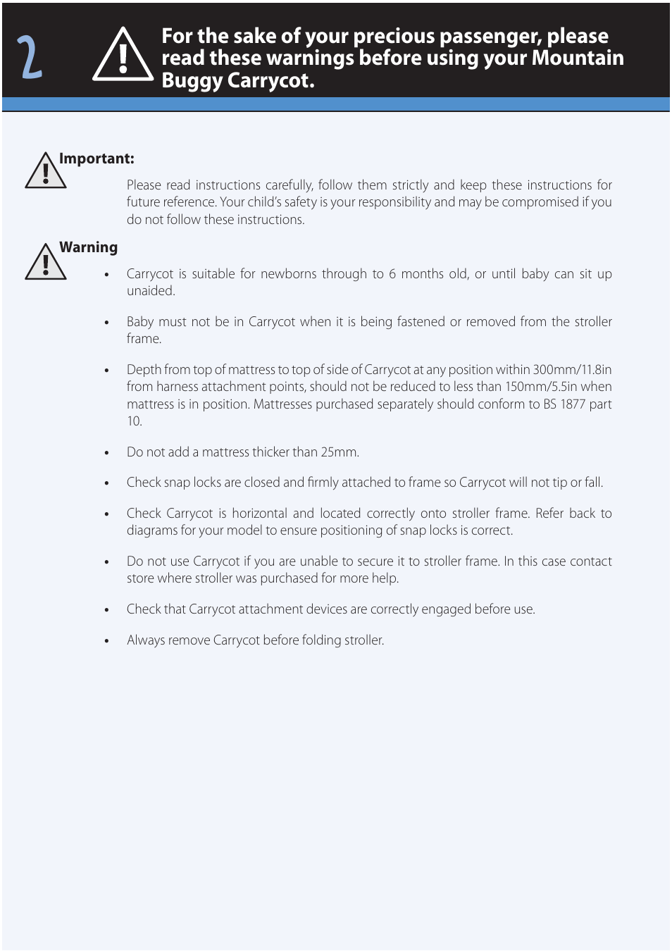 Mountain Buggy Strollers User Manual | Page 4 / 14