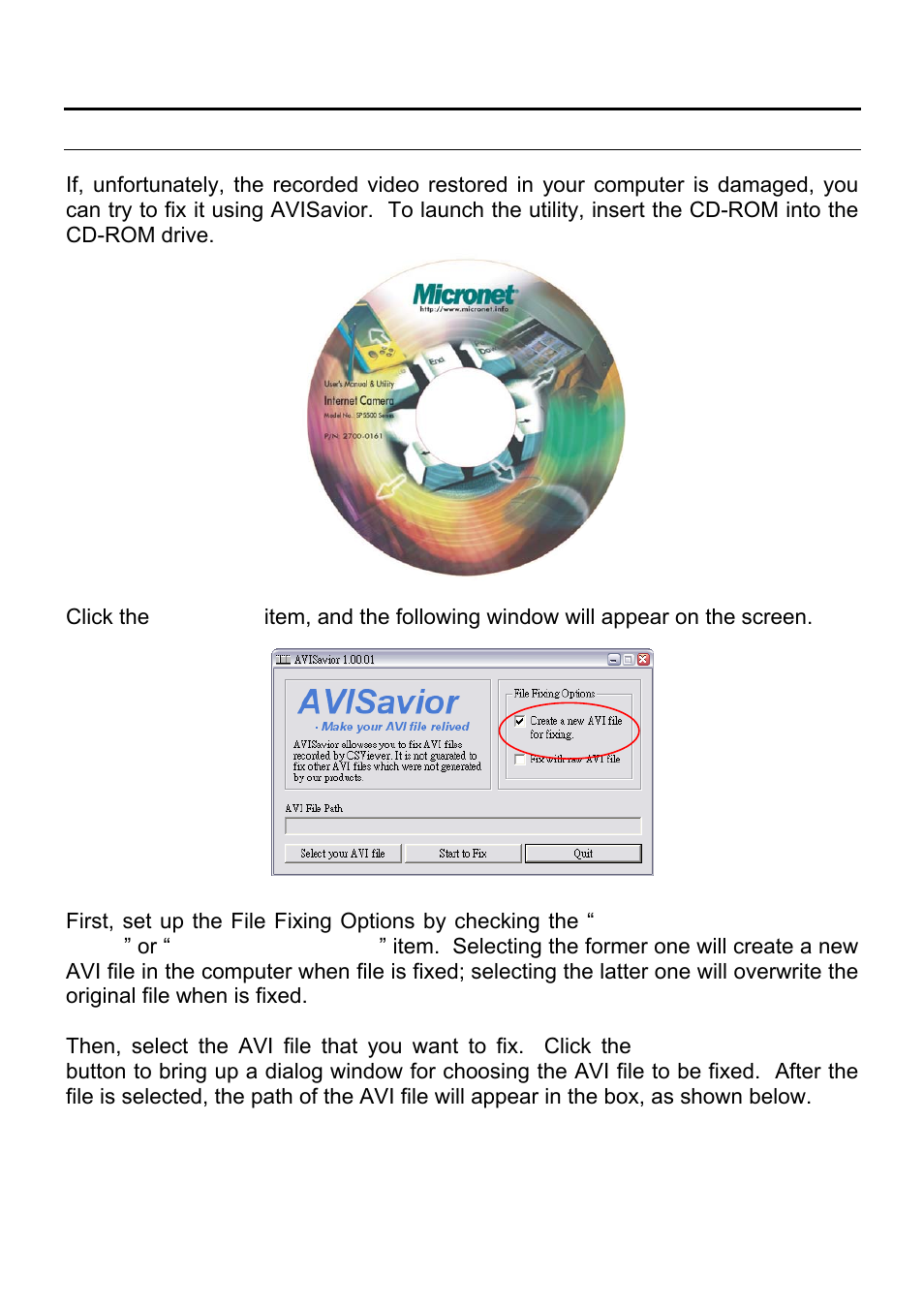 Fixing the video file | MicroNet Technology SP5530 User Manual | Page 38 / 67