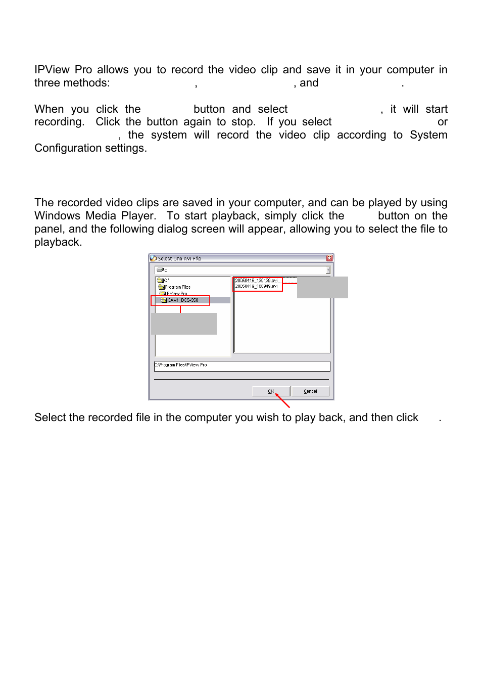 Recording, Playing recorded video, Video | MicroNet Technology SP5530 User Manual | Page 47 / 67
