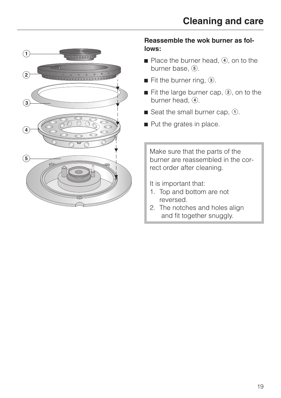 Cleaning and care | Miele KM 344 KM 342 User Manual | Page 19 / 24
