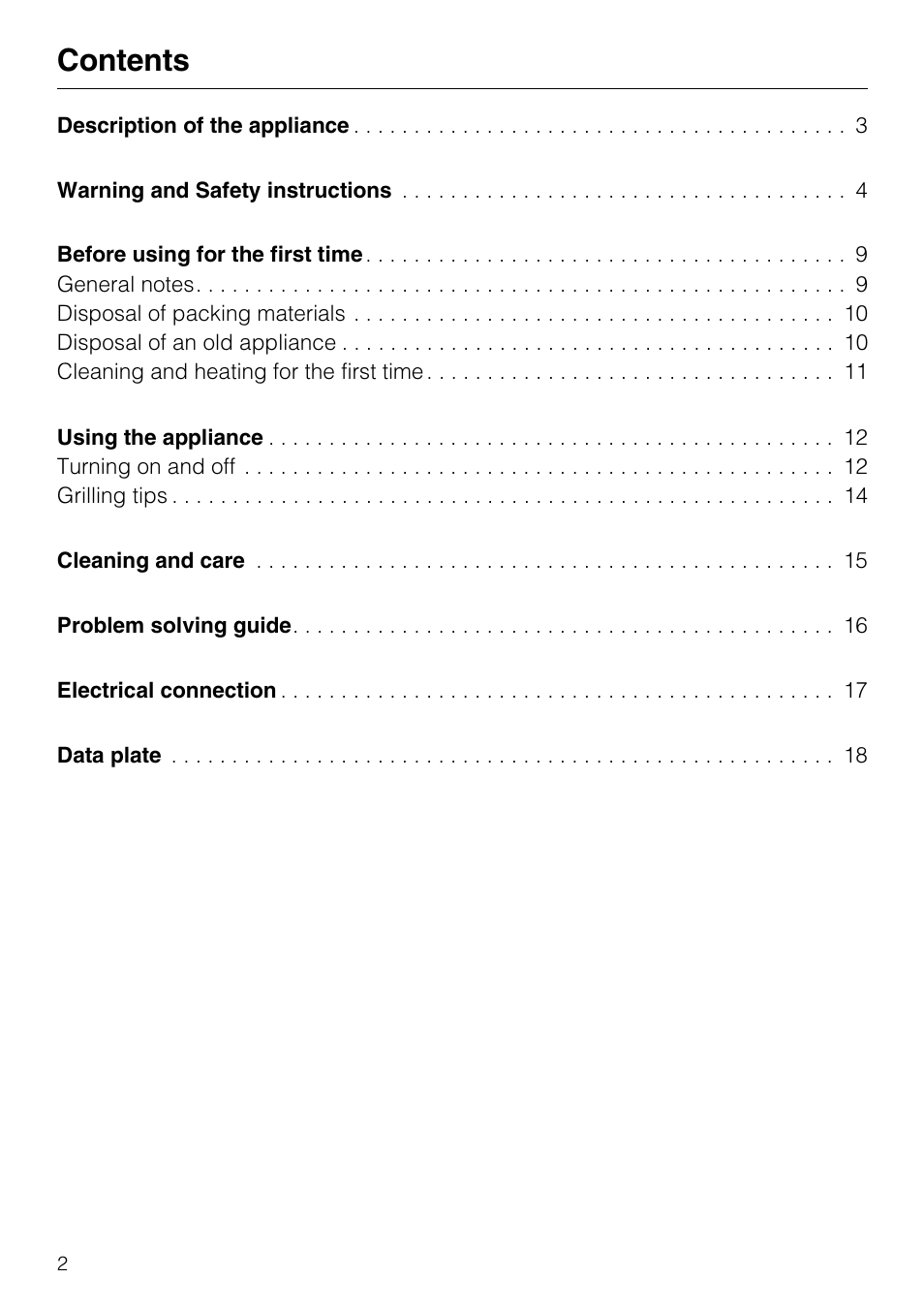 Miele KM 408-1 User Manual | Page 2 / 20